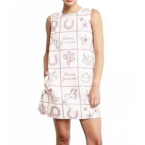 NEW RAISONNEL western flair shift dress in white